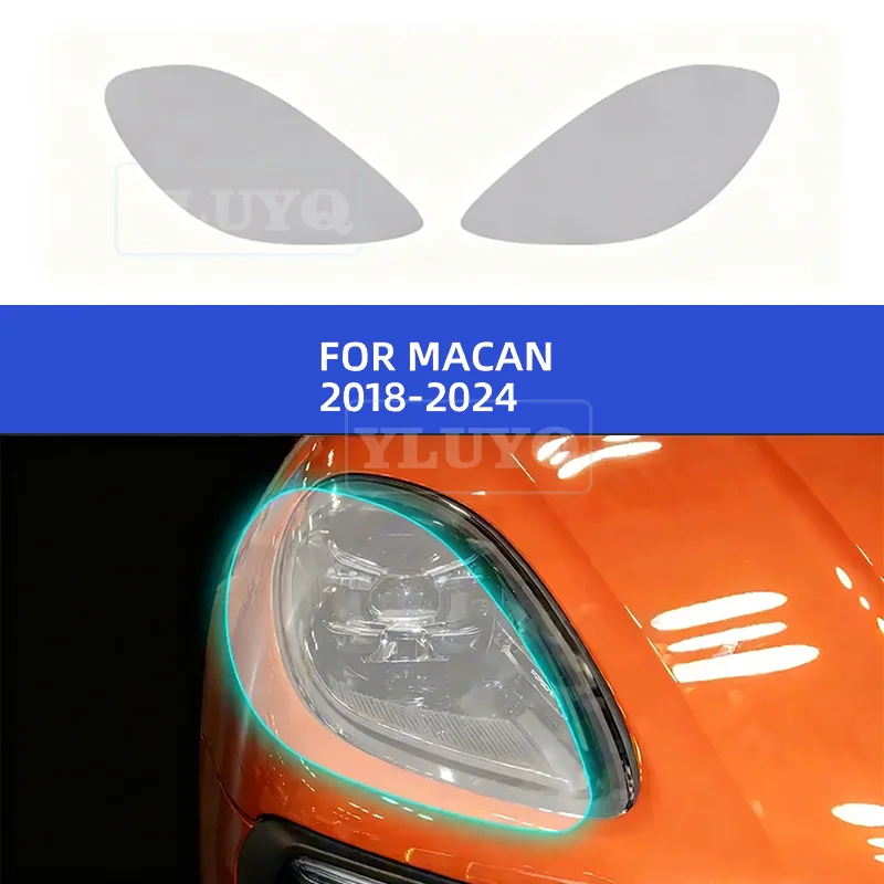 

For Porsche Macan 2018 2019 2020 2021 2022 2023 2024 Car Headlight Film Clear Smoked Protection Anti-scratch Sticker TPU