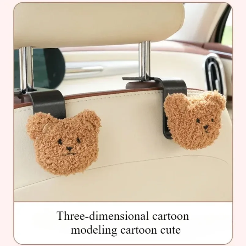 Car Hanger Hooks Universal ABS Handmade Seat Back Bag Purse Holder Shiny Cute Interior Decor Accessories 2pcs