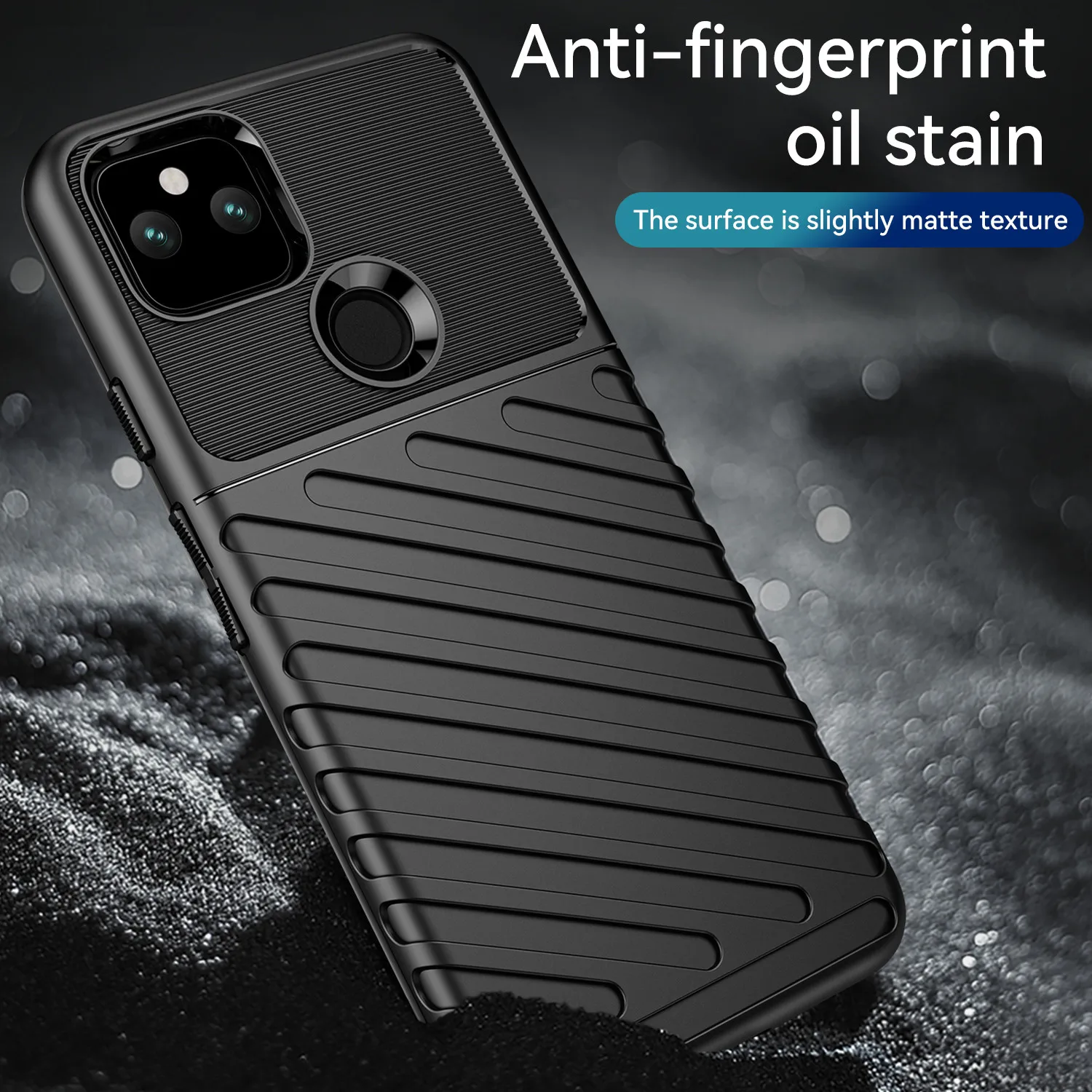 For Google Pixel 5 Soft Silicone Case Anti-Scratch Thunder Back Cover for pixel5 Shockproof Matte Phone Cases