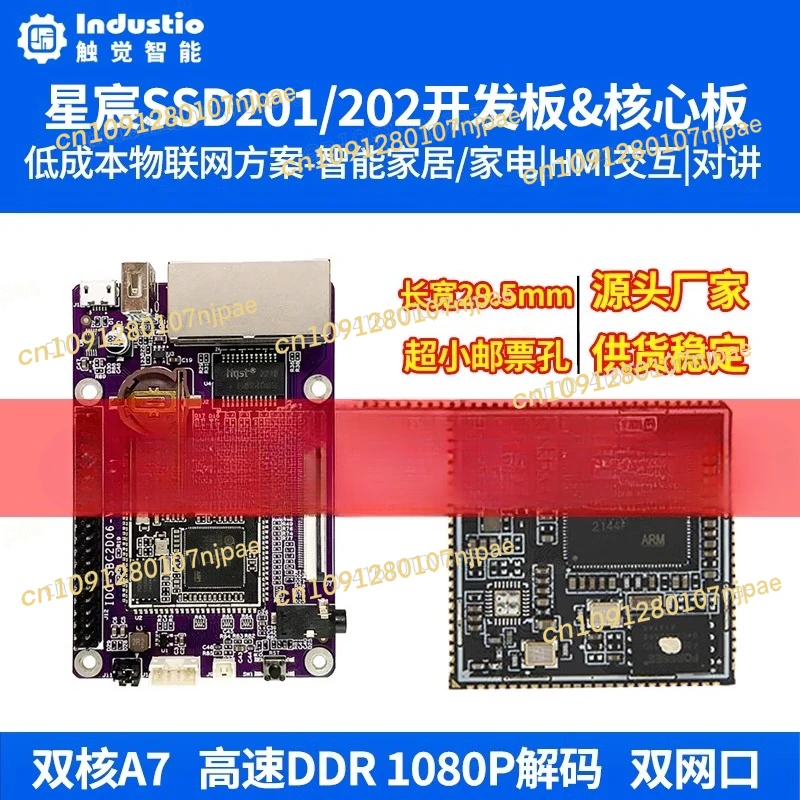 Scheda di sviluppo SSD201 SSD202D Scheda centrale con foro per timbro WiFi Dual Core A7 Linux IoT incorporato