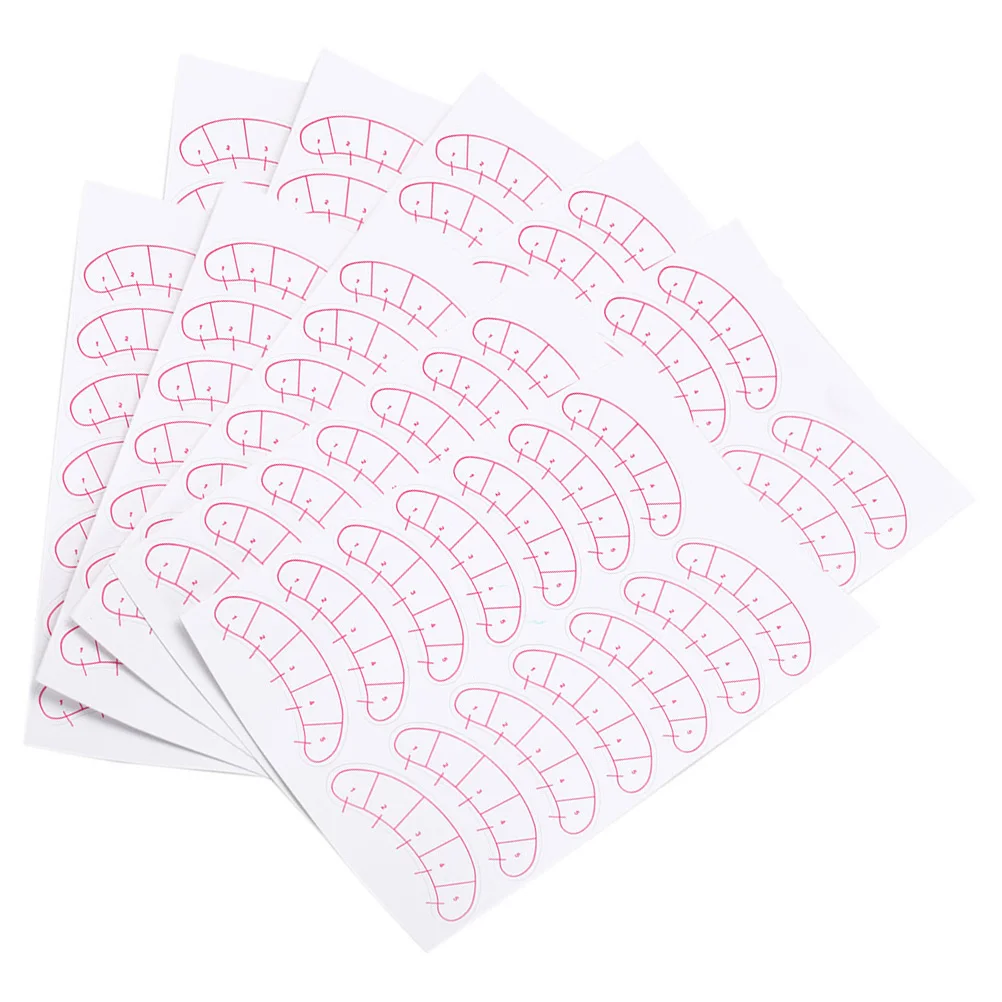 

10 Sheets Eyelash Extension Patches Practice Paper Salon Supplies Pink Aluminum Pads Grafted Eyelashes Isolated Sticker Woman