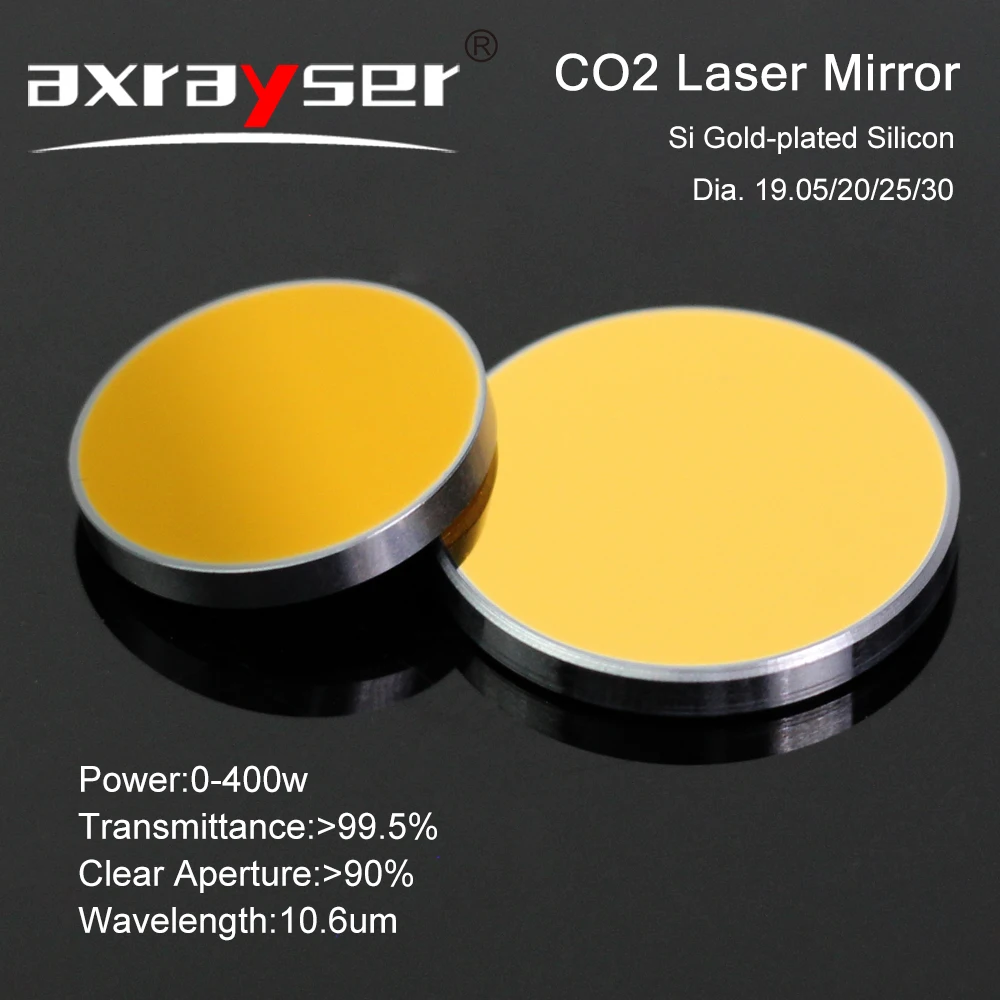 Imagem -04 - Laser de Silício Banhado a Ouro para Máquina de Corte do Gravador Espelhos Reflexivos do si 19.05 20 25 30 10.6um 400w