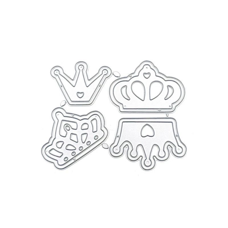 The New Four Piece Crown Hat Metal Cutting Dies for DIY Scrapbooking and Card Making Decor Embossing Craft Die Cut