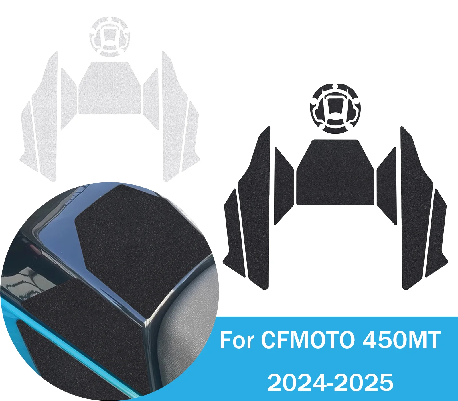 

Для CFMOTO 450MT 2024-2025 боковая защита бака, защитная накладка для топливного масла, защита от царапин, аксессуары для мотоциклов