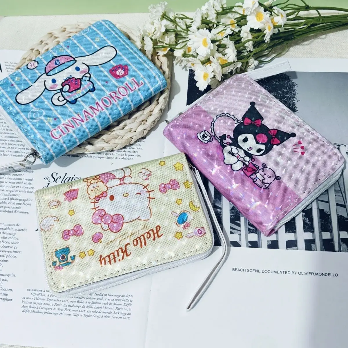 Мультфильм Sanrio My Melody Hangyodon, мини-милый кошелек для монет, брелок, подвесной кошелек, сумка для монет, маленькая сумка, праздничные подарки, игрушки