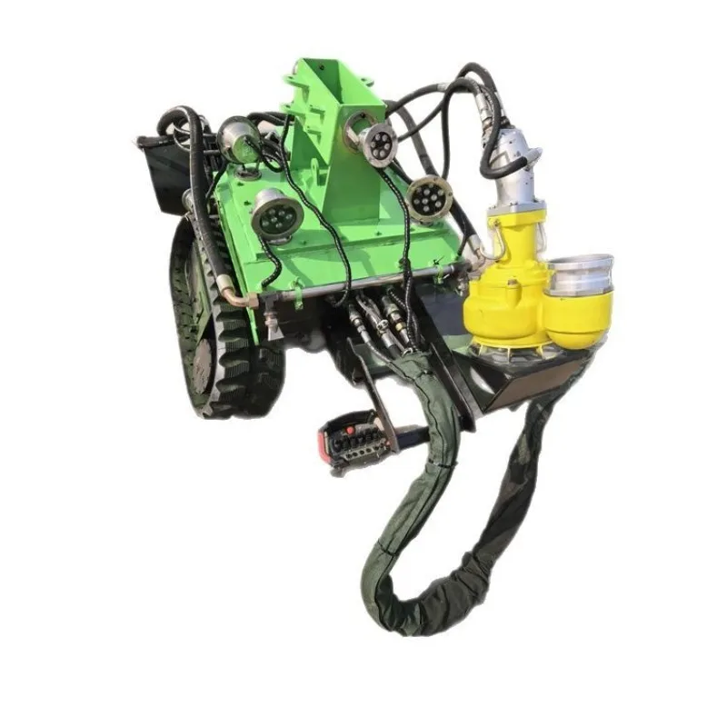 Pipeline dredging crawler robot, explosion-proof underwater dredging equipment, high-lift double slurry pump dredging robot