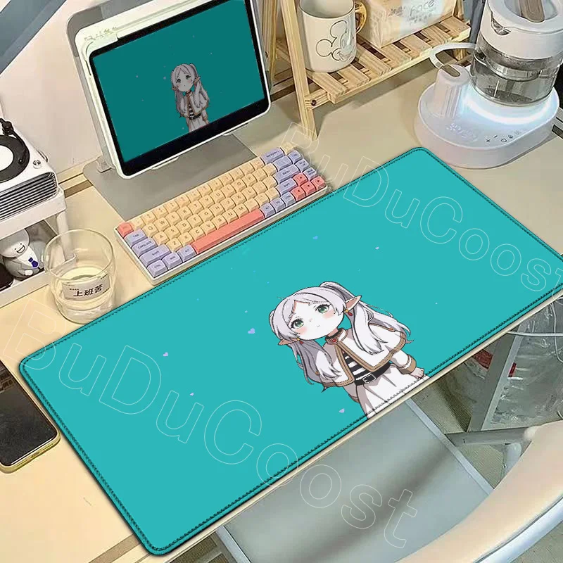 

New Pretty Wallpaper Sousou No Frieren Beyond Journey End Mousepad Keyboard Rug Kawaii Anime Girl Mouse Pad Gaming PC Desk Mat