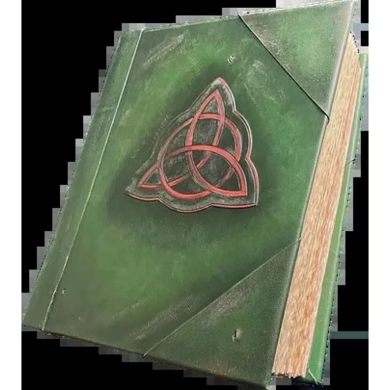 Book of Shadows Green Cover Bound Blank and Lined Journal 350 Pages Spells Records Spellbook Retro Gifts Figurines Miniatures