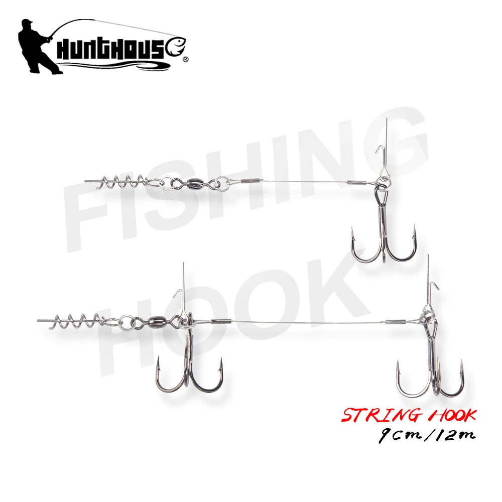 

Hunthouse Fishing Hook Soft Lures Shad Rig Single Hooks Double Hook 9cm And 12cm For Big Shad Fishing Tackle Pescar Origin Hook