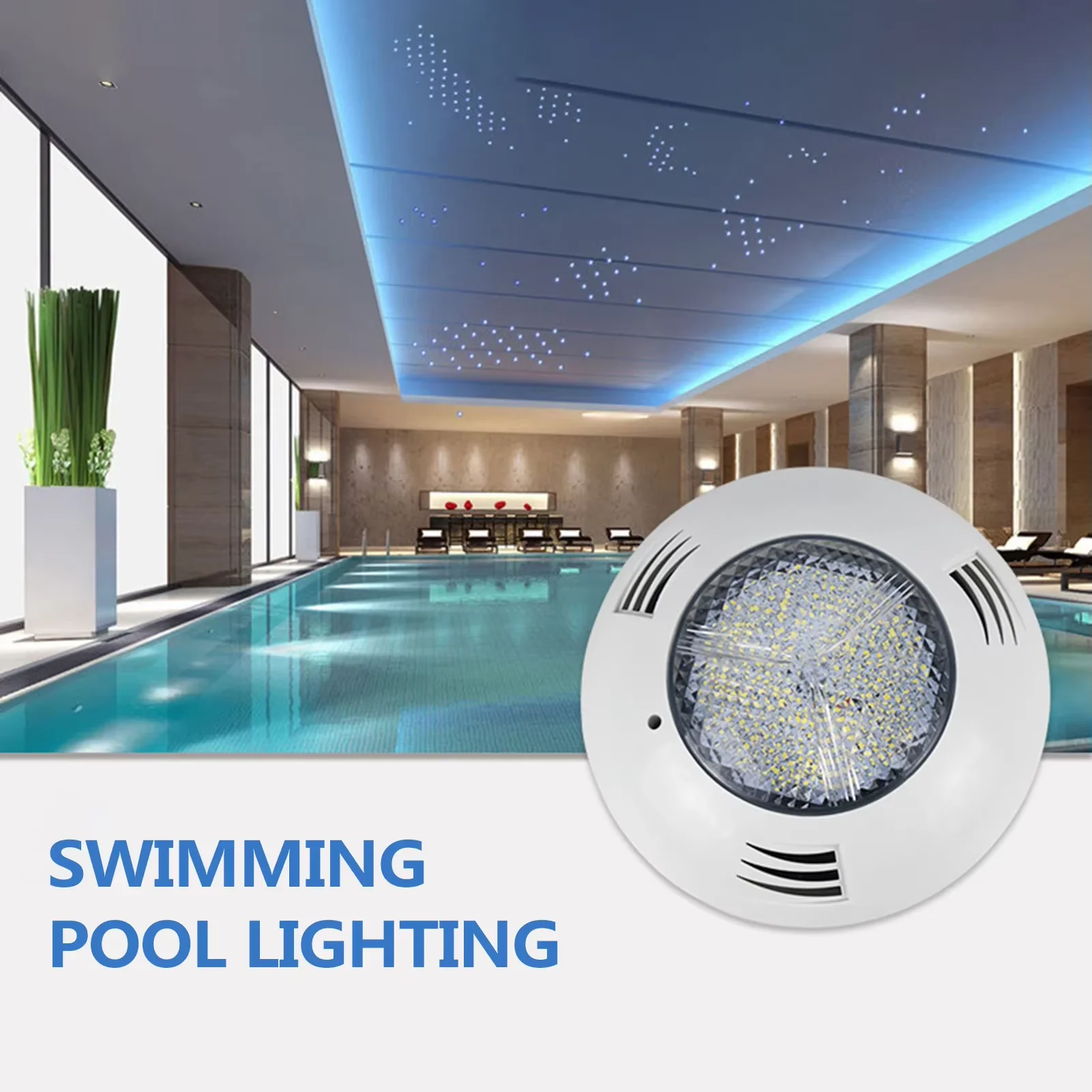 

Underwater Light IP68 Swimming Pool Light PC Lampshade Wall Mounted Light LED RGB Remote Control Waterproof Diameter 26cm