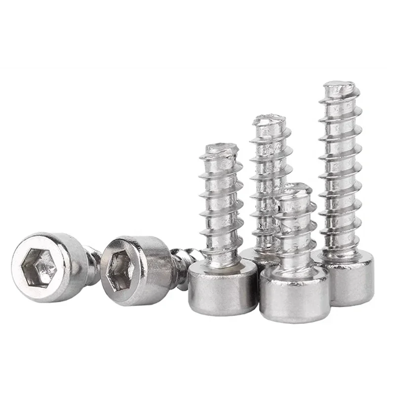 304 Stainless Steel Self Tapping Screw Cylindrical head hexagonal self tapping screws Break End Fastener M2 M2.6 M3 M3.5 M4 M5