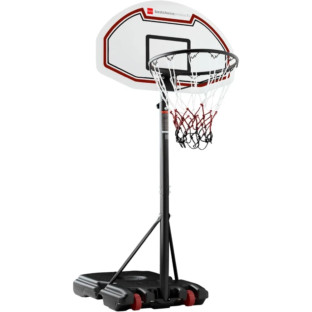 

Best Choice Products Kids Height-Adjustable Basketball Hoop, Portable Backboard Set w/ 2 Wheels, Fillable Base, 70.5in to 82.3in