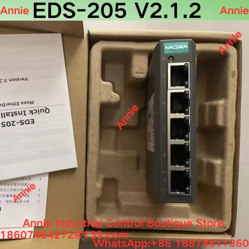 brand-new EDS-205 V2.1.2 Industrial Ethernet Switch, 5-port Non Managed Type