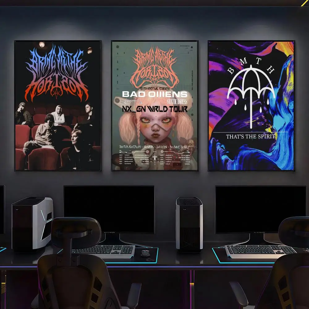 Rock band B-Bring me to the horizon Poster Versatile HD Waterproof Wall Art Self-Adhesive Decor for Any Space Ideal Gift