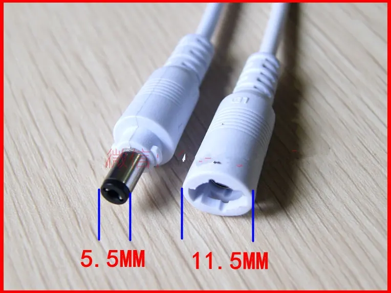 Adapter DC Connector 5.5*2.1mm Male / Female Connector 12V DC Power Plug Male Connector 5.5X2.1mm With Cord Cable For 5050 3528