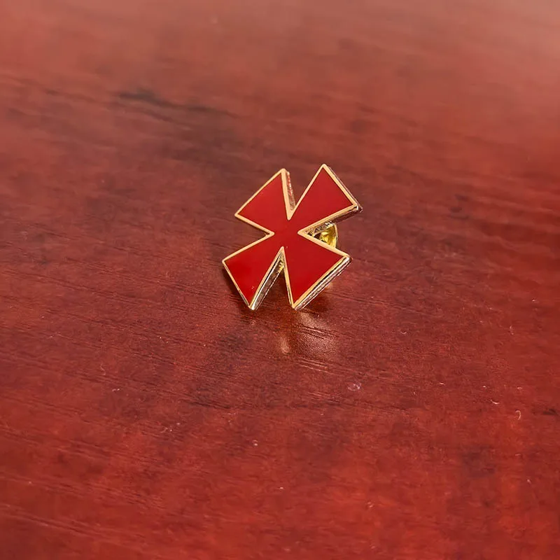 Commandery Badges Malta Crusader Order Cross Knights Templar Masonic Lapel Pin Freemason Christian Shield Enamel Brooch