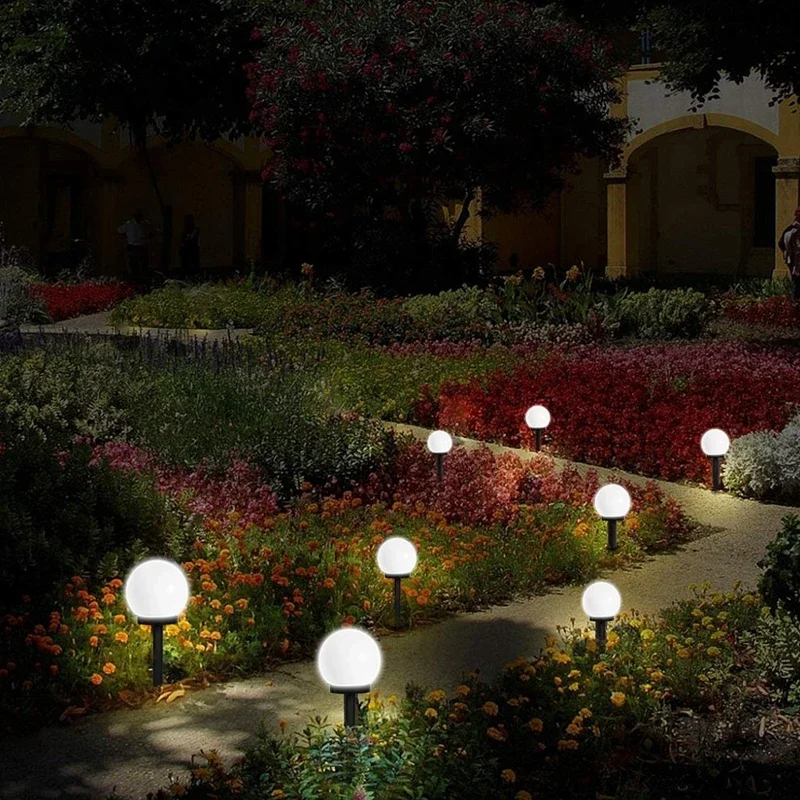 6PC Solar Light Outdoor Solar Garden Light Solar Pathway Landscape Light Wodoodporna słoneczna lampa trawnikowa do domu Yard Patio Driveway — zdjęcie 3