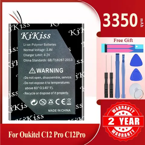 KiKiss Battery For OUKITEL C12 pro,C12 Pro,3350mAh