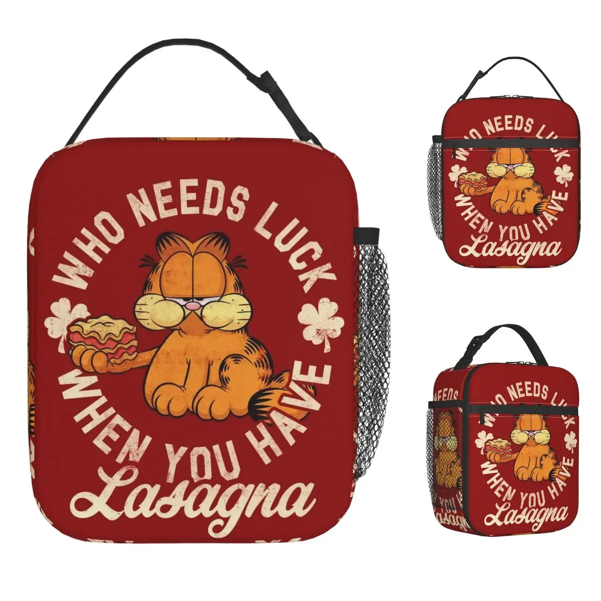 

Cartoon Cute Insulated Lunch Bags Thermal Bag Lunch Container Garfields cat Leakproof Tote Lunch Box Men Women College Travel