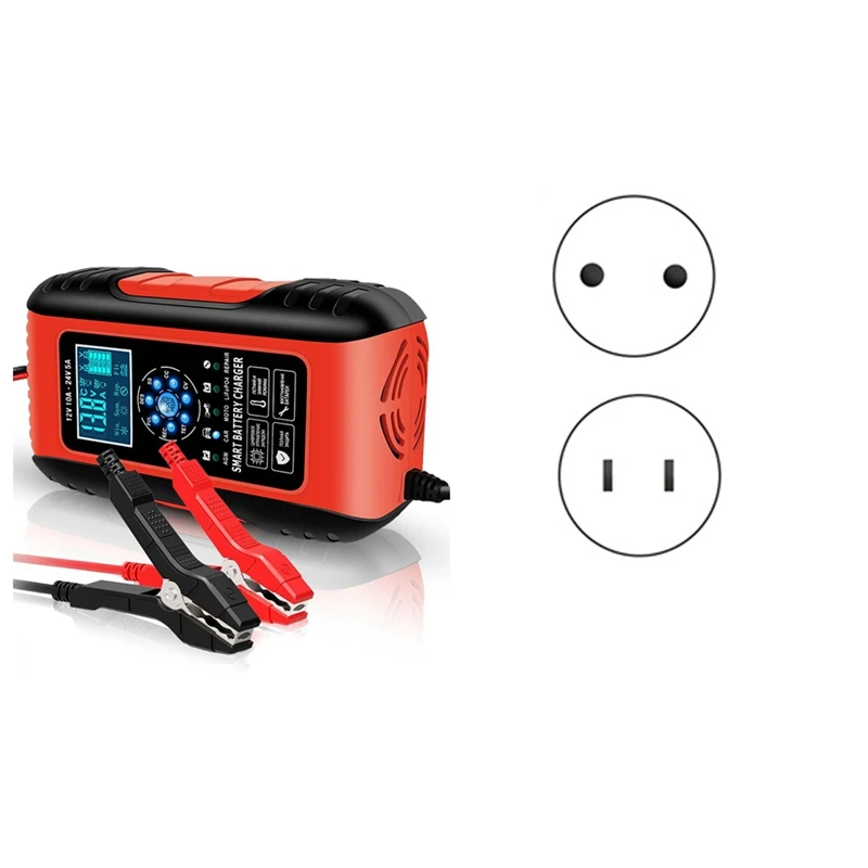 

12V/10A 24V/5A Smart Car Battery Charger With 7 Charge Stages, For AGM, WET & GEL Lead Acid Batteries-AC37