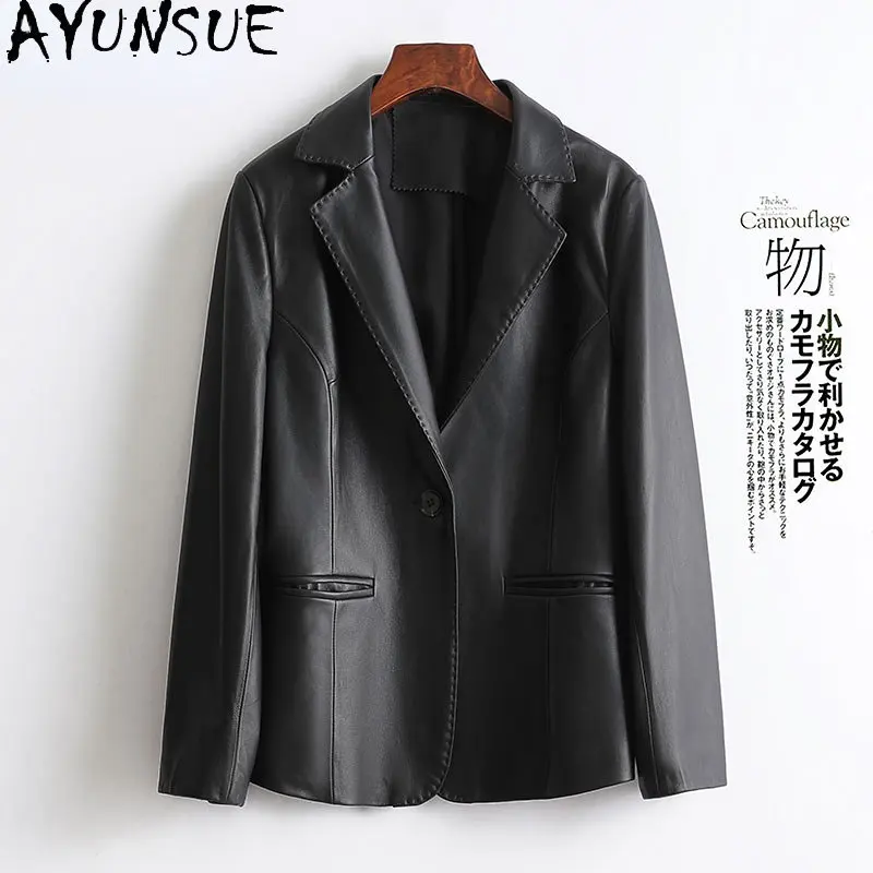 

AYUNSUE Real Leather Jacket Women Genuine Leather Coats for Women 2023 New Spring Casual Sheepskin Jackets Jaqueta Feminina SGG