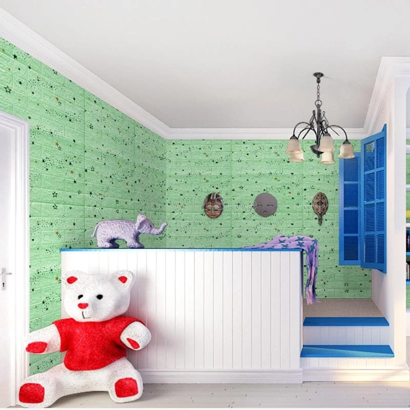 Wallpaper Self-adhesive Anti-collision Soft Package 3d Three-dimensional Wall Sticker Cement Decoration Waterproof Sticker E2