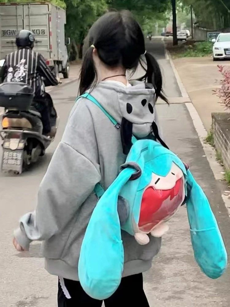 HOUZHOU Y2k Harajuku Kawaii Cute Hoodie Women Japanese Fashion Zip Up Preppy Style Oversized Hooded Sweatshirt Autumn New 2023