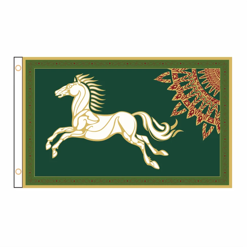 Custom Banner The Kingdom of Rohan Flag Gondor  Banner 2ft*3ft 3ft*5ft Polyester Sports QZ-228