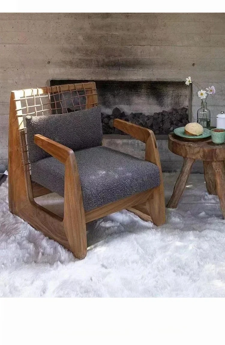 

Тканое кресло для отдыха из цельного дерева, дизайнерская кровать и зона отдыха для завтрака, искусство, креативная мода, новинка высокого класса