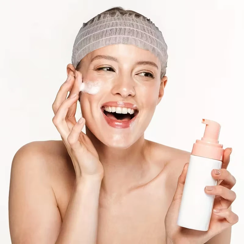 New 20/50/100pcs Disposable Spa Headbands Soft Non- Elastic Facial Hair Bands For Sauna, Facial Cleansing, Skincare & Makeup