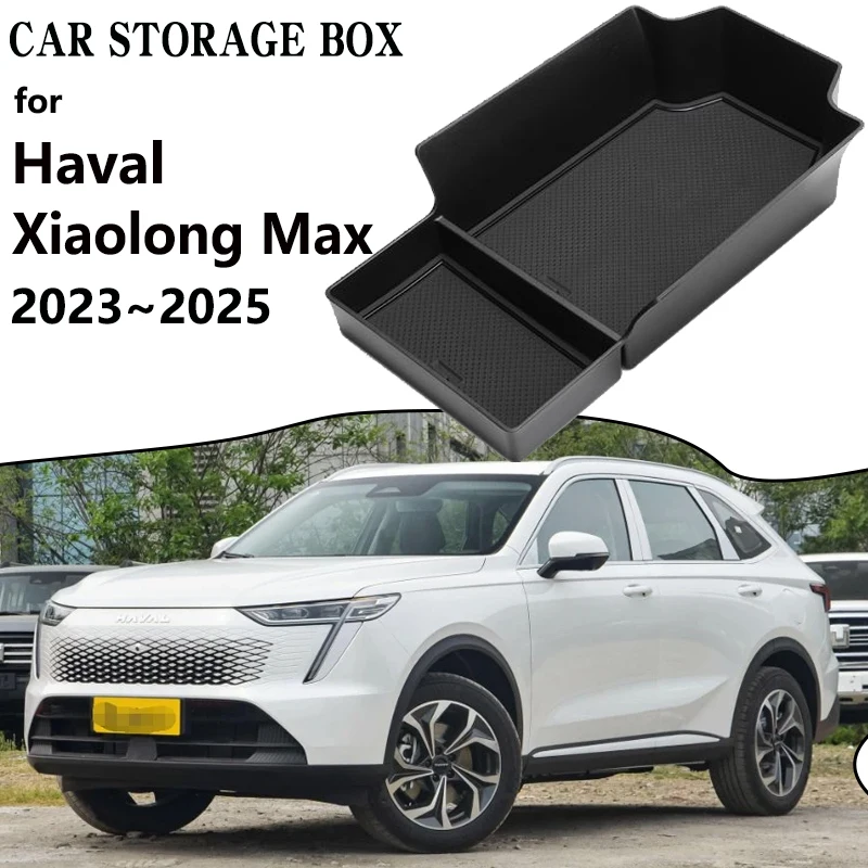 Car Armrest Storage Box for GWM Haval Xiaolong Max 2023 2024 2025 Central Console Sundries Organizer Pallet Holders Accessories