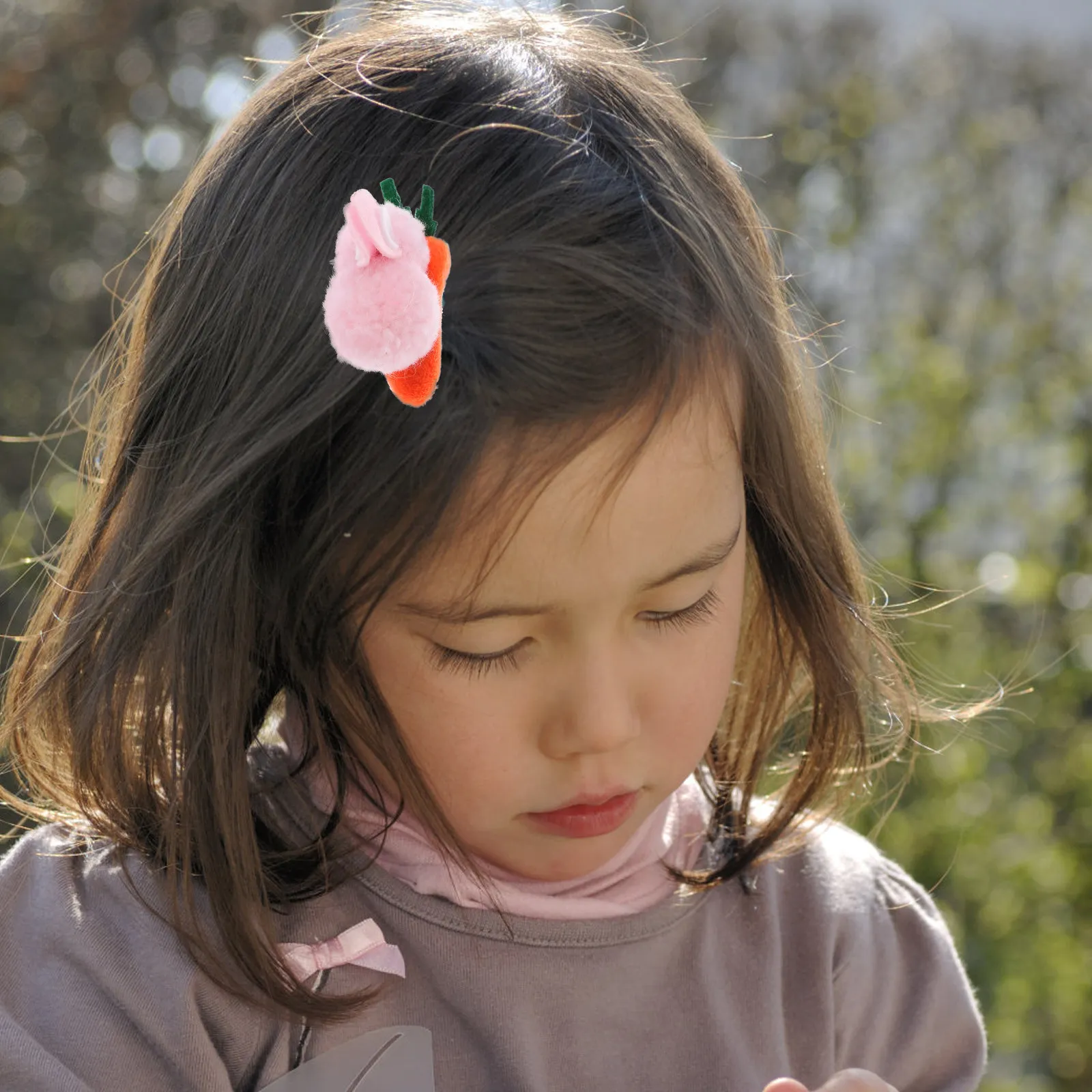 

4Pcs Rabbit Carrot Hair Clips for Toddlers Fine Or Thick Hair Secure Hold Adorable Bunny Shape Hairpins Kids Headdress