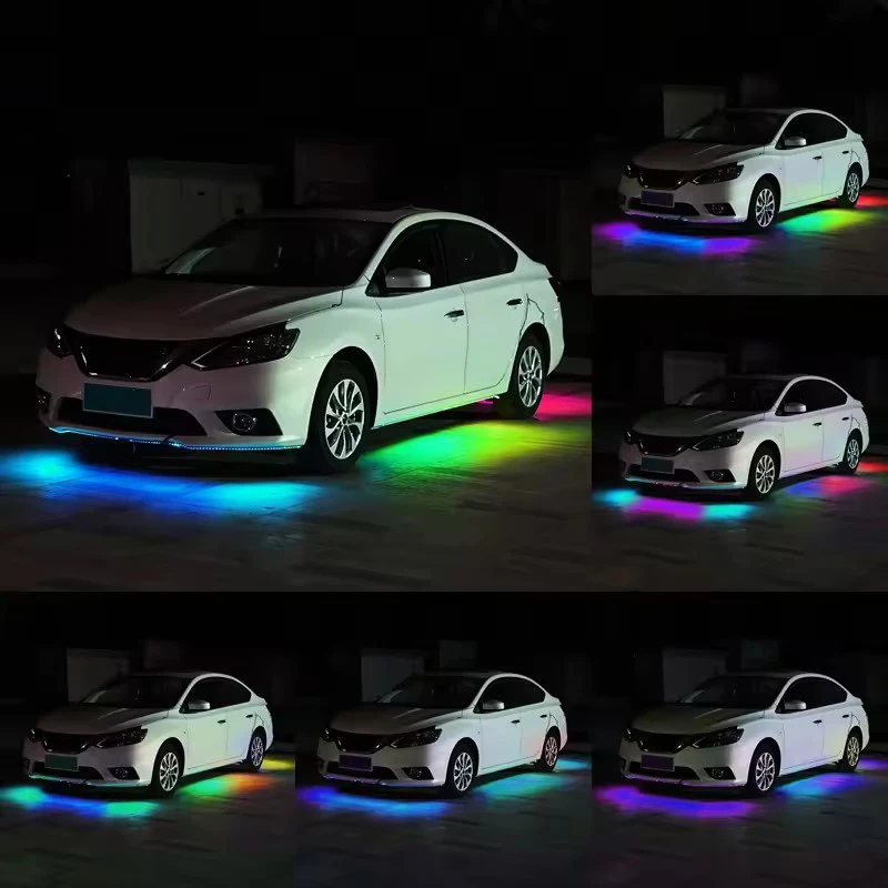 RGB Exterior Car LED Strip APP Remote Control LED Strip Under Car Tube Underglow Underbody System Neon Light
