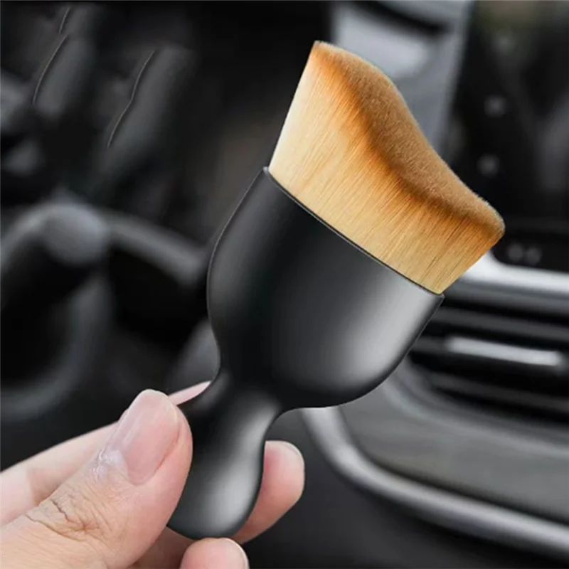 

ABBY-4Pcs Car Interior Cleaning Tool Brush With Cover, Car Detailing Brushes Interior Duster,