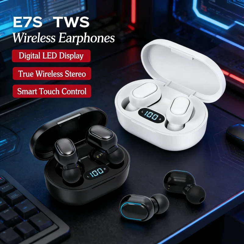 New E7S Tws Earphon…