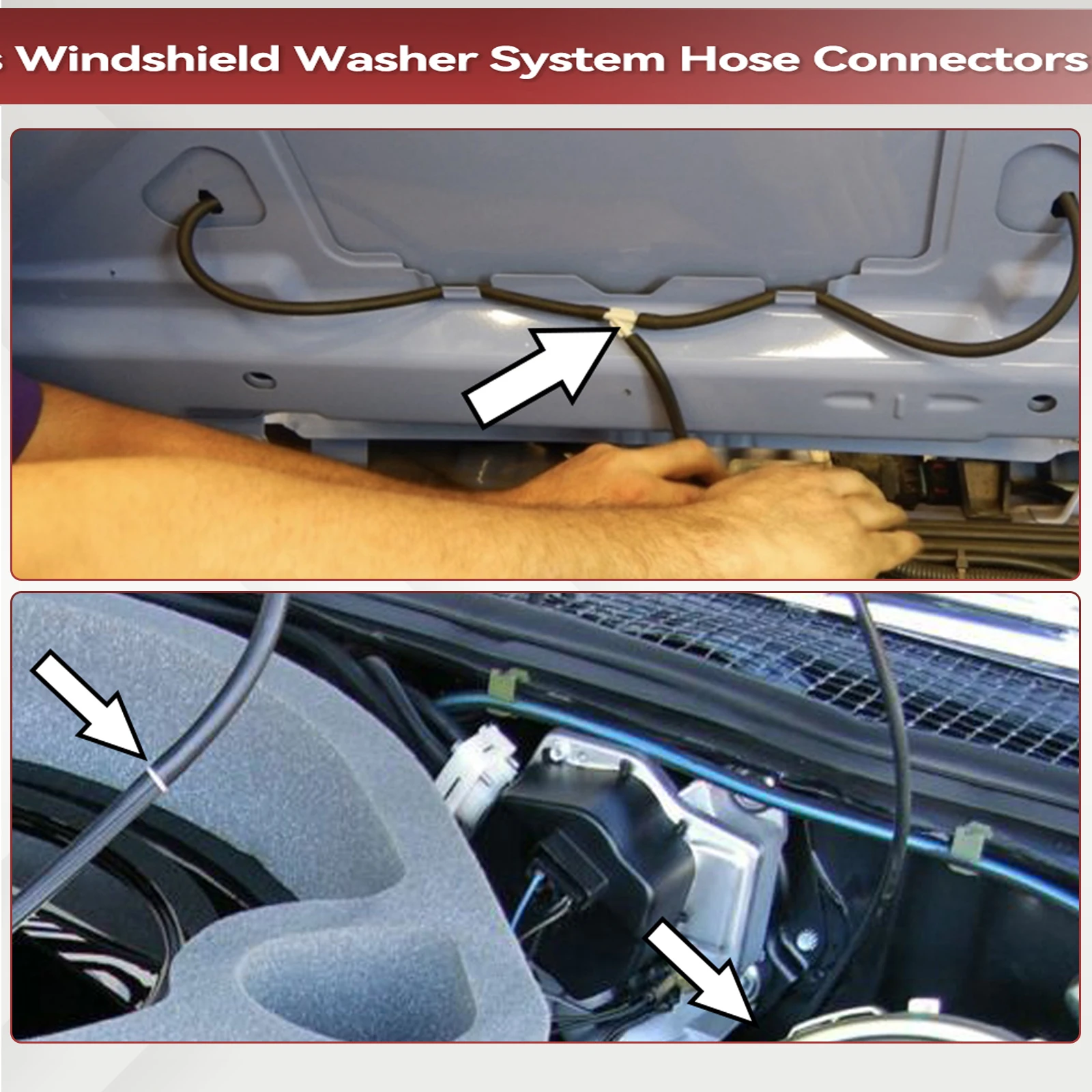 Erick\'s Wiper 18Pcs Front Windshield Windscreen Wiper Washer Spray Jet Nozzles Tube Connector T Piece Straight Tee 3 Way Y Piece