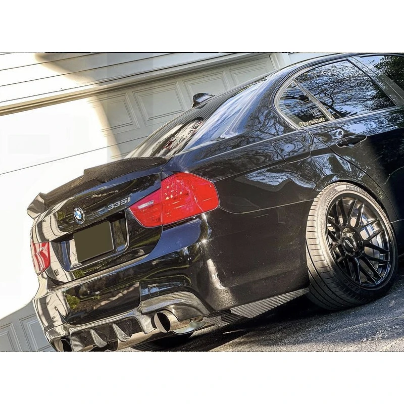 FOR BMW 3 Series E90 4Door PSM Style Carbon fiber Rear Spoiler Trunk wing 2005-2012 FRP Forged carbon