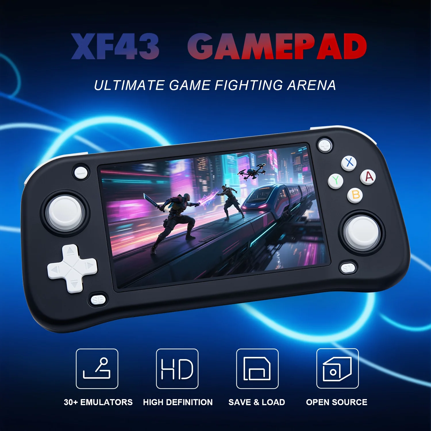 console-de-jeu-retro-xf43-portable-systeme-linux-open-source-ecran-ips-hd-43-pouces-joystick-double-action-grand-ecran-appareil-de-jeu