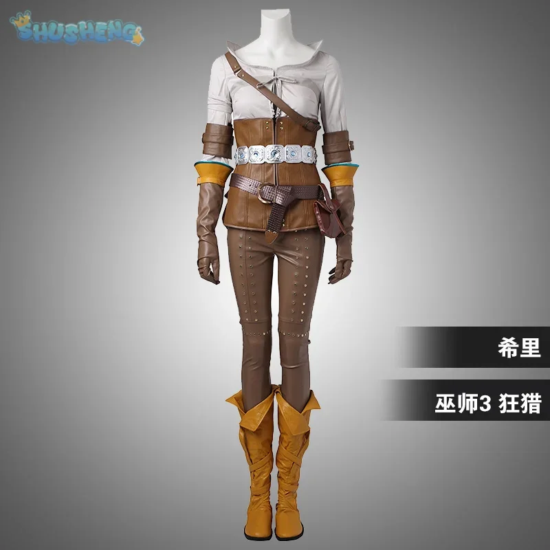 XT8Game Witcher 3 Wild Hunt Cirilla Fiona Elen Riannon أزياء Ciri التأثيرية لحفلة الهالوين مجموعة كاملة عالية الجودة من القماش @ XT6!