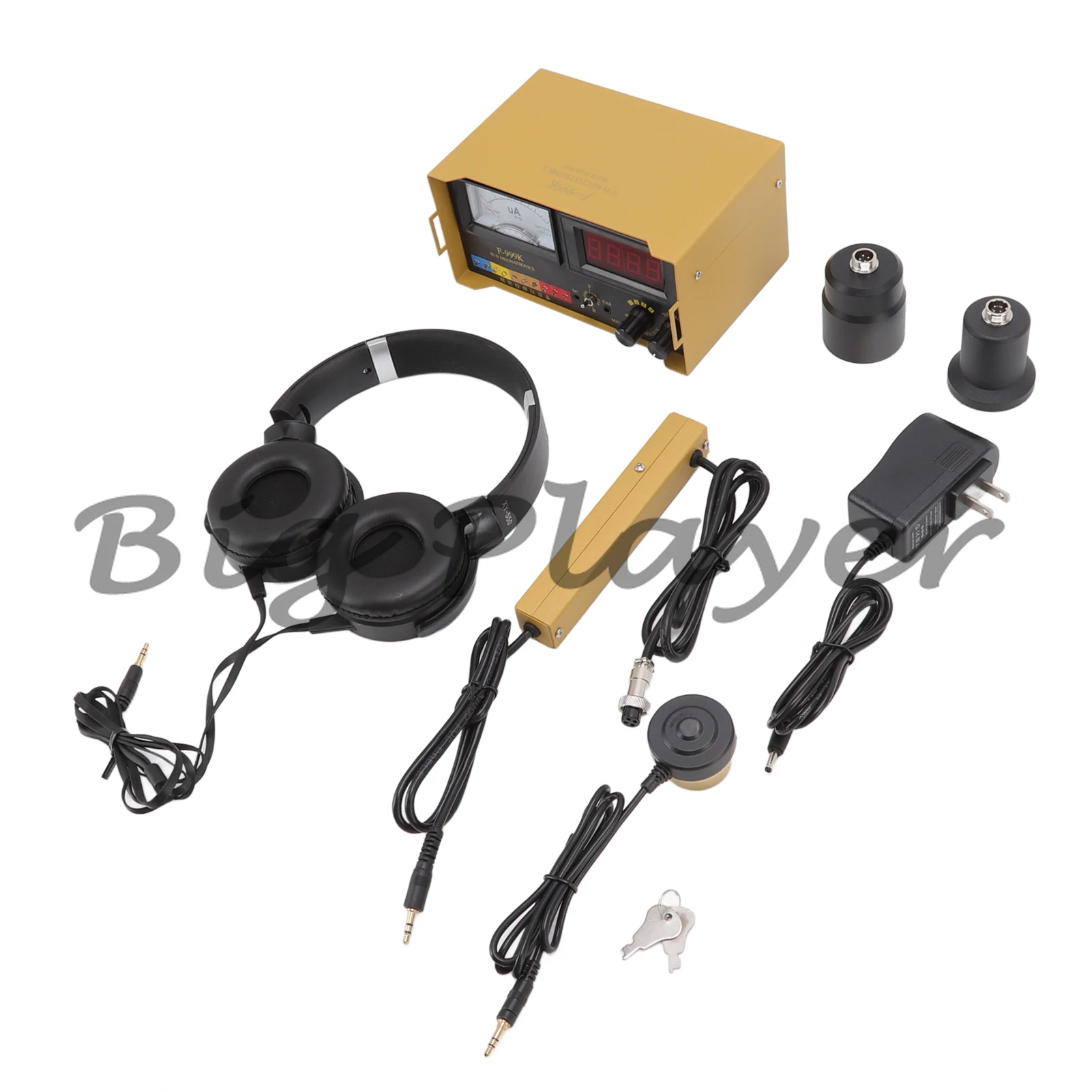 Adjustable Multi Frequency LCD for Home Plumbing US 100-240v F999K Pipe Water Leakage Detector Volume