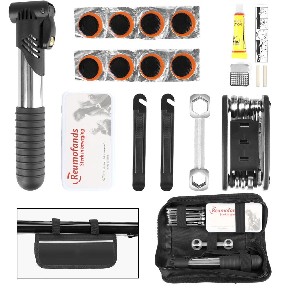 Bicycle Repair Kits Bag With Pump Tire Patch Lever Cycling Road Bike Repair Kits Outdoor Tool Multifunctional