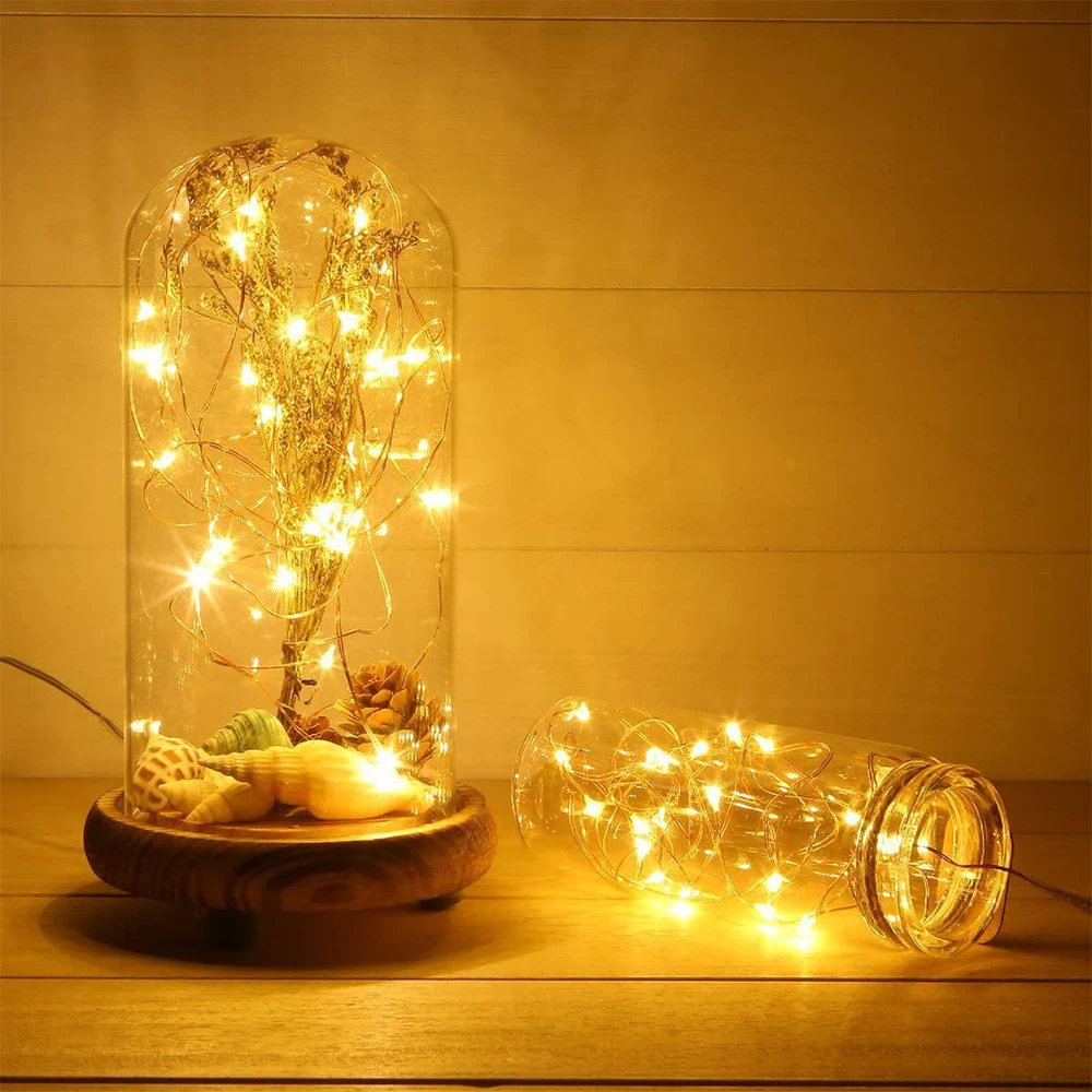 Led Copper Wire Fairy Lights USB Powered LED String Lights Holiday Outdoor Lamp Garland Luces for Christmas Party Wedding Decor