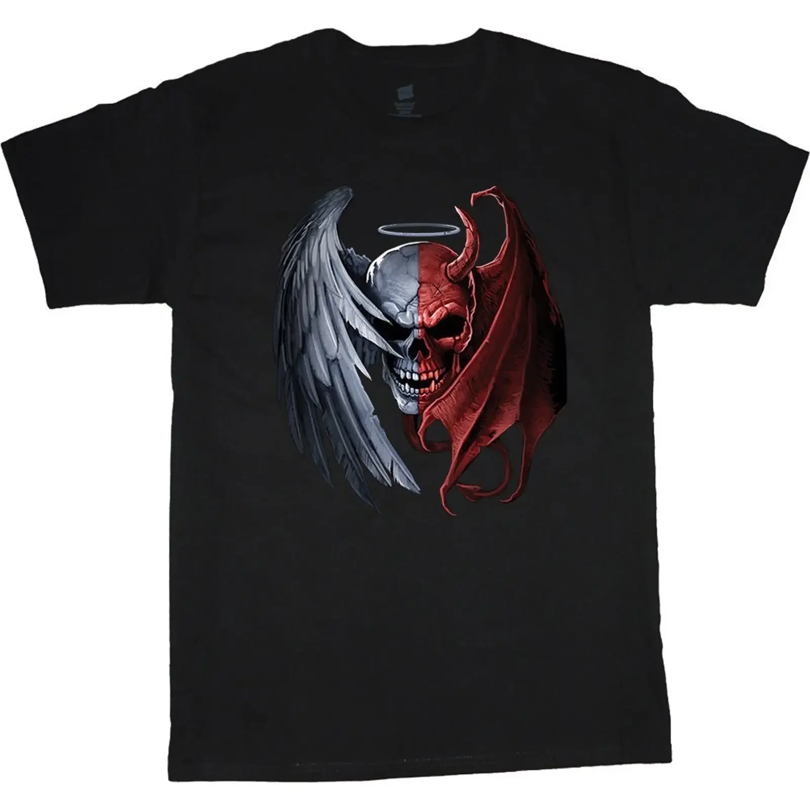 Devil Angel T shirt Mens s Fantasy Gothic Clothing vintage Washed Stretched Stylish homme Soft designer clothes Casual Unisex
