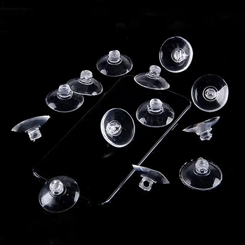 20Pcs Transparent Suction Cup Hooks Kitchen Bathroom Glass Storage Plug Socket Holder Strong Vacuum Sticky Hooks