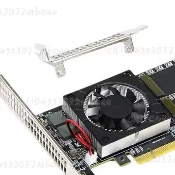 PEX8747 Chip PCIe 3.0 X8 Quad M.2 NVMe Adapter No Bifurcation Needed Multi Size 2230-22110 SSD Expansion Card for Computer Upgra