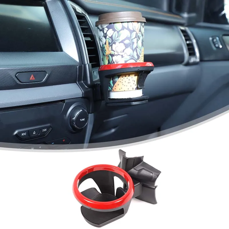 

Navigation Screen Side Water Cup Holder Central Control Drinks Cup Holder High Quality Car Accessory For Ford Ranger 2015-2021
