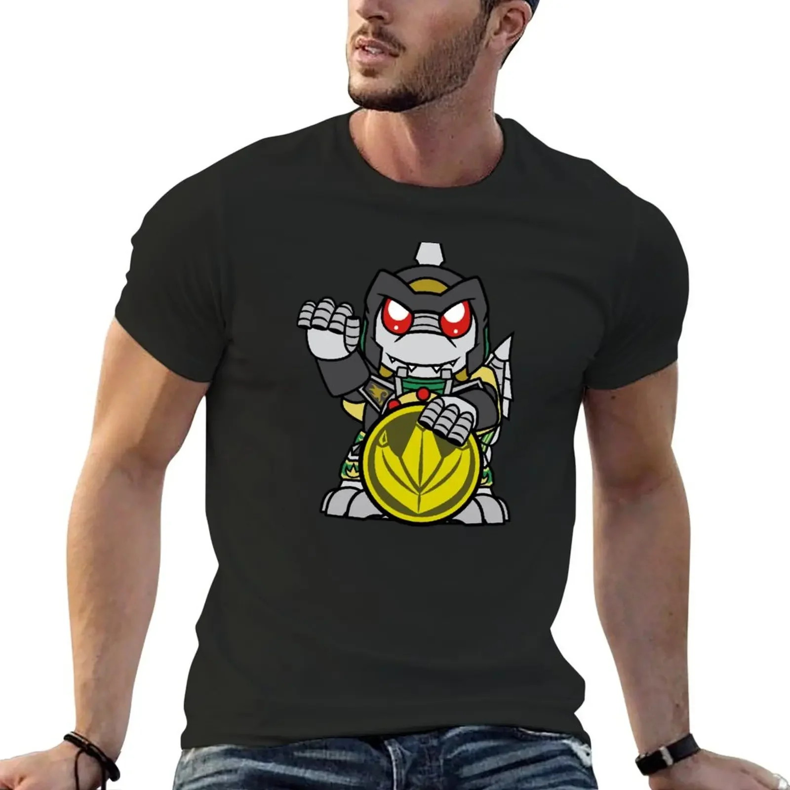 

Lucky Dragonzord T-Shirt hippie clothes customs vintage graphic tee street wear t shirt men 100℅ cotton