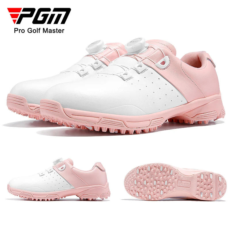 pgm-sapatos-de-golfe-antiderrapantes-impermeaveis-para-mulheres-peso-leve-tenis-macios-respiraveis-alca-de-botao-feminino-calcados-esportivos-xz298