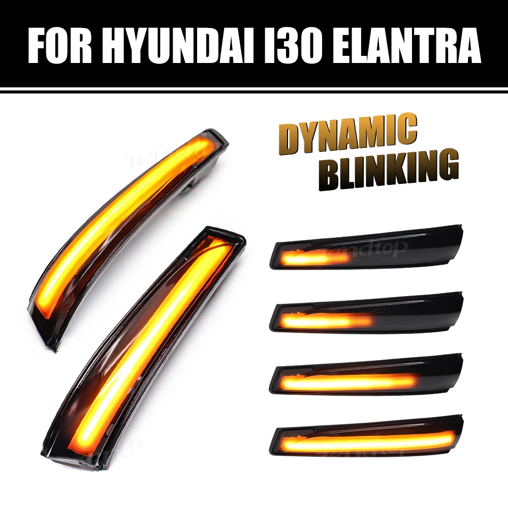 Clignotant dynamique pour Hyundai i30 GD, 2 pièces, indicateur de miroir latéral, lampe clignotante LED, 2011 2012 2013 2014 2015 2016