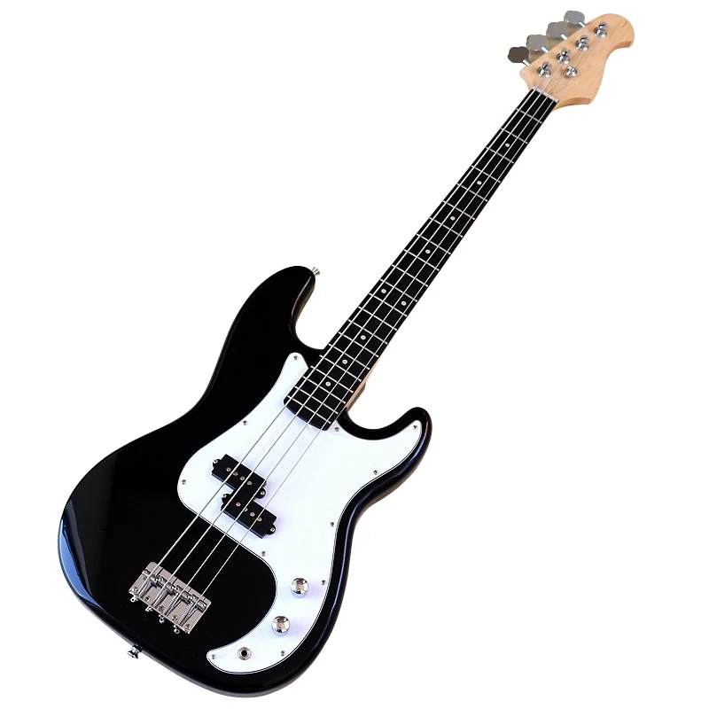 43 inch Electric Bass Guitar 4 String High Gloss PB Guitar Basswood Body 21 Frets Black Cherry Bass Guitar